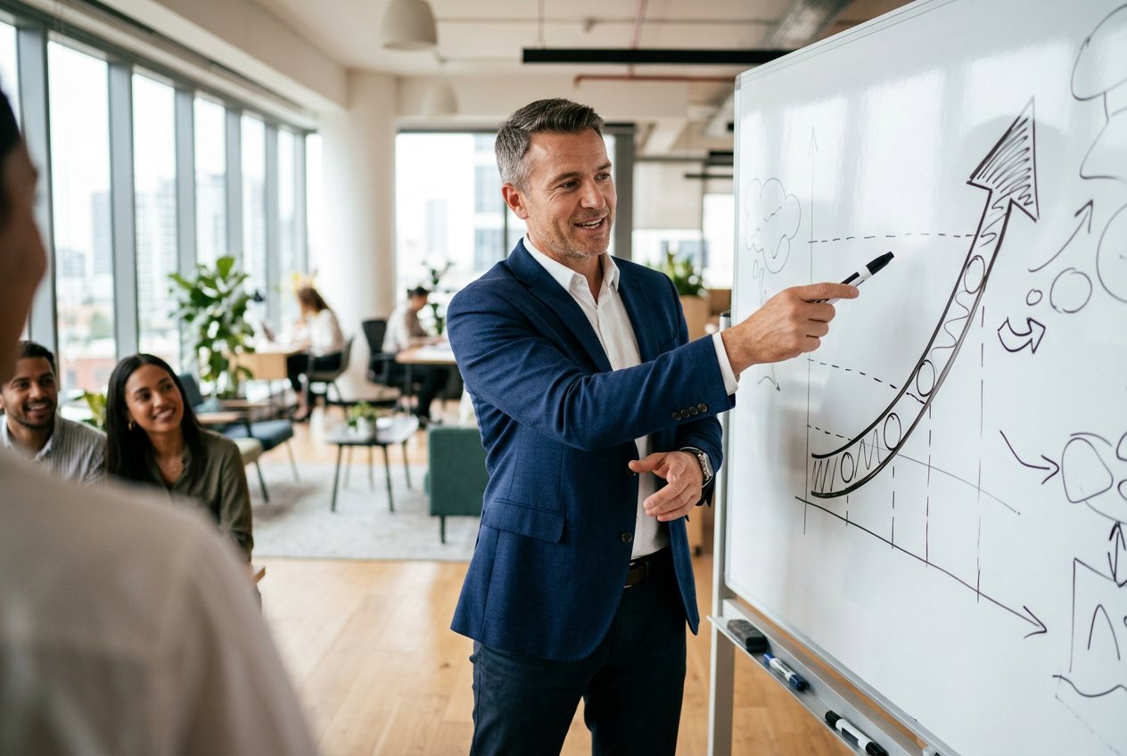 Growth strategy planning representing the growth potential value lever